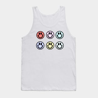 Pastel Happy Faces Sticker Pack Tank Top